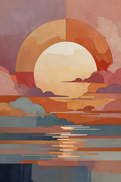 Coucher de soleil avec nuages par Art & Soul Creations
