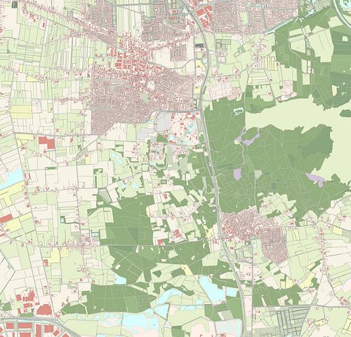 Kaart van Loon op Zand