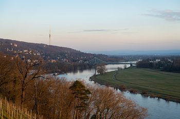Winterstimmung an der Elbe in Dresden