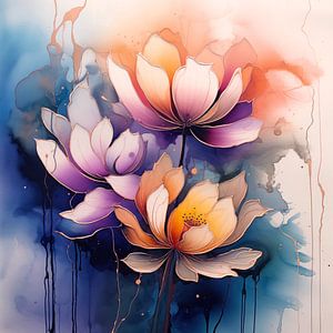 Aquarellblumen