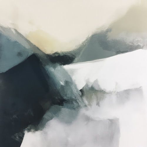 Abstract landschap in aardetinten van Studio Allee