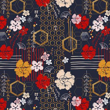 Kabuki Classic Pattern van Yvonne Warmerdam