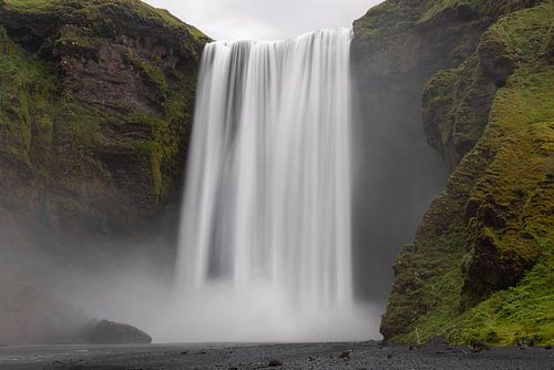 Skogafoss waterfall up close, Iceland