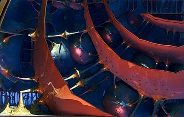 3d illustration render of a fractal of a fantasy world by W J Kok