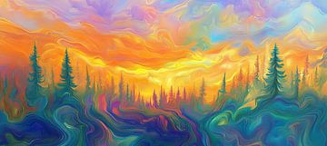 Kleurrijke Lucht van Kunst Kriebels