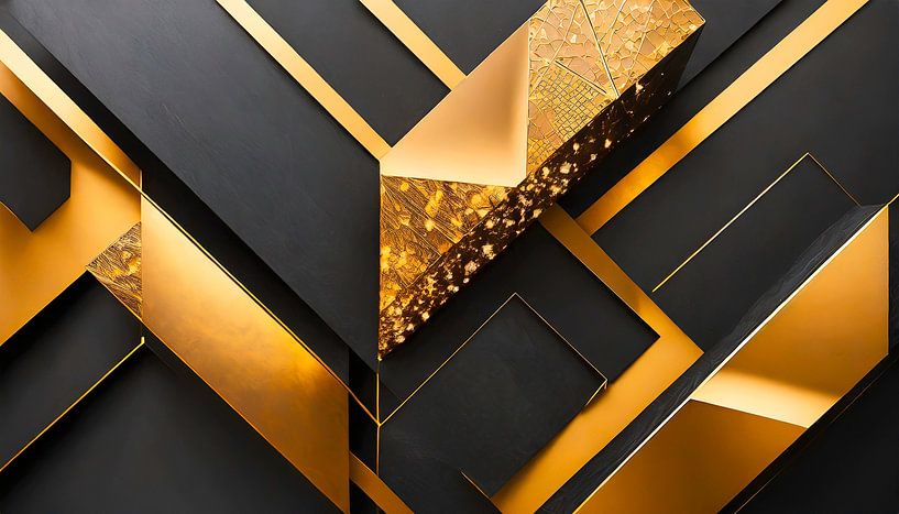 Goud met zwart in kunst van Mustafa Kurnaz