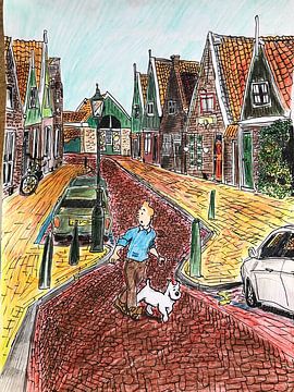 Tintin in Volendam by Michael de Boer