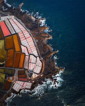 Fuencaliente salt flats - La Palma from the air