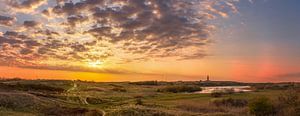 vuurtoren zonsondergang grote panorama van Texel360Fotografie Richard Heerschap