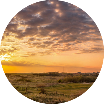 vuurtoren zonsondergang grote panorama van Texel360Fotografie Richard Heerschap