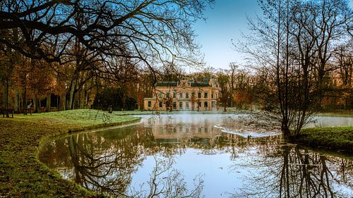 Poireau du château de Nienoord avec étang