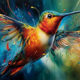 Kolibri im Farbrausch von ARTemberaubend