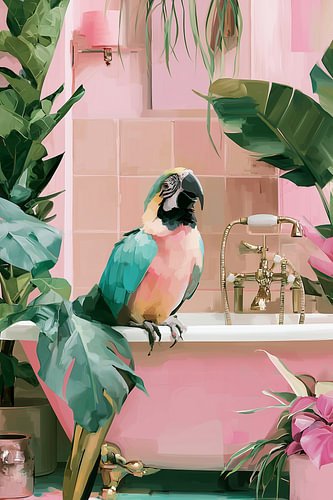 Papagei-Badewanne | Tropisch