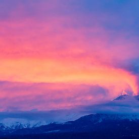 Etna clouds on fire