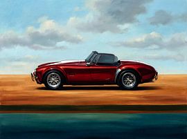 Rote AC Cobra in malerischer Landschaft