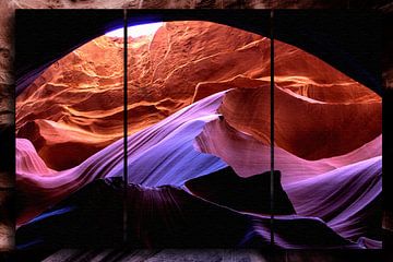 Triptych - Antelope Canyon van Christine Nöhmeier