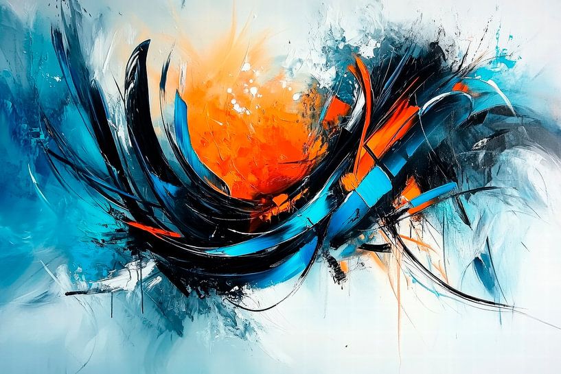 Dynamique colorée - Composition abstraite par Poster Art Shop