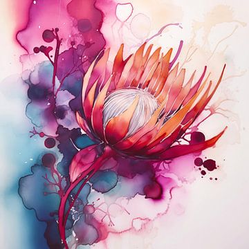 Aquarellblume von Virgil Quinn - Decorative Arts