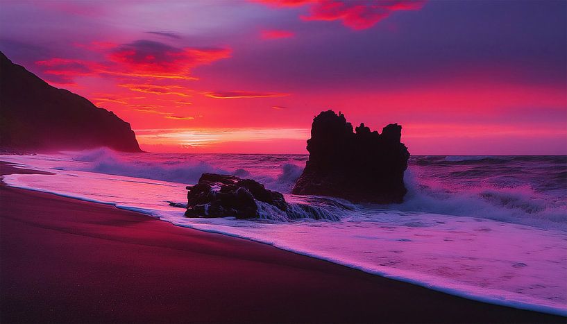 Beautiful sunset on the beach by Mustafa Kurnaz