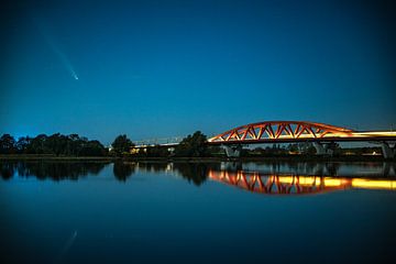 Comet C/2023 A3 of Tsuchinshan-ATLAS bij de IJssel