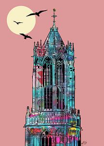 Domturm Utrecht mit Vögeln