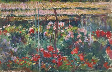 Pioenroos tuin, Claude Monet