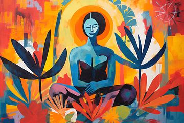 Femme bouddha, zen moderne sur Caroline Guerain