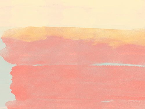 Abstract watercolor landscape in pastel colors