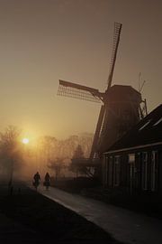Mühle mit Radfahrern, Doetinchem von Afke van den Hazel