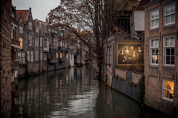 Zicht op Voorstraathaven in Dordrecht