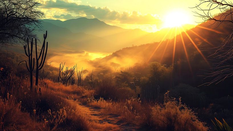 The Golden Hour of the Desert by Vlindertuin-Art