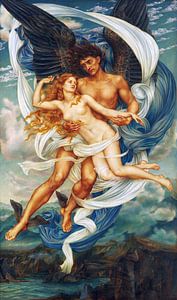 Evelyn De Morgan, Boreas et Oreithyia - 1896 sur Atelier Liesjes