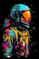 Kleurrijke astronaut