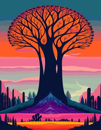 Nature du paysage des grands arbres
