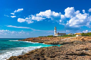 Lighthouse of Cap de Ses Salines on Mallorca island, Spain by Alex Winter
