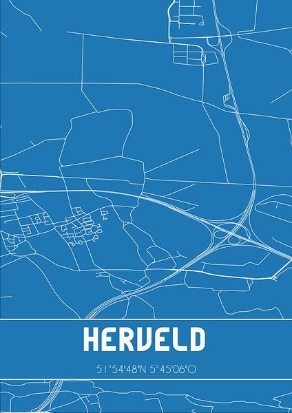 Blueprint | Map | Herveld (Gelderland) by Prints of Place