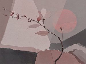 ZEN: Japanische Blüte. Minimalistische Wabi-Sabi Kunst