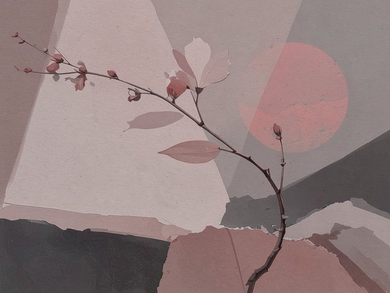 ZEN: Japanese blossom. Minimalist Wabi-Sabi art by Studio Pieternel
