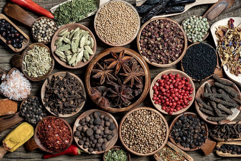 Selection of exotic spices from around the world II by Photo Art Thomas Klee