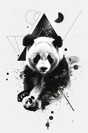 Abstract Panda - Modern animal portrait