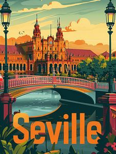 Seville’s Plaza de España: Spanish Harmony Poster