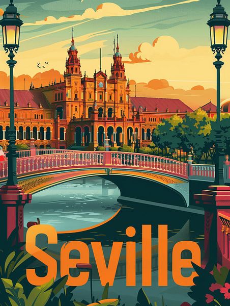Seville’s Plaza de España: Spanish Harmony Poster by Travel Shop