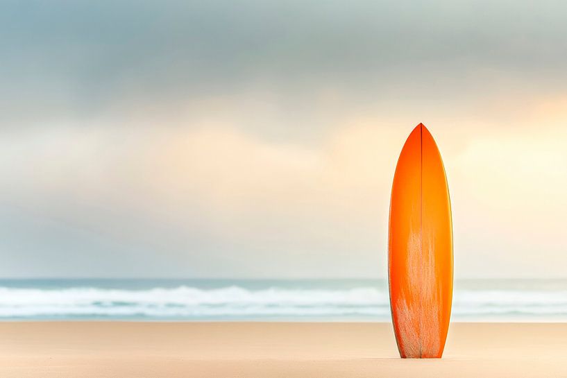Surfbretter am ruhigen Strand von Poster Art Shop