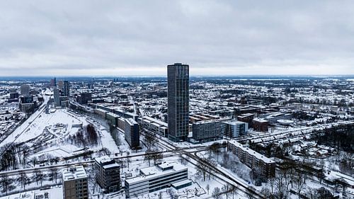 Snow above Tilburg