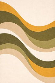 Retro Earth Tone Wave Abstract by irgian firmansyah
