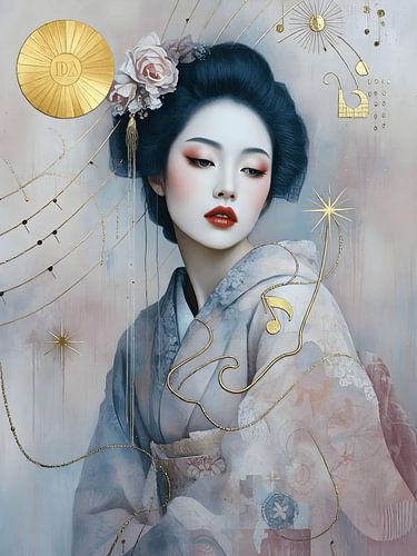 Geisha in goud