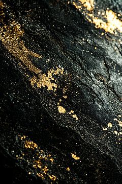 Luxe gouden details op zwart. van Imperial Art House
