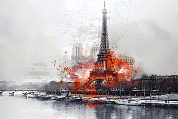 Paris panorama as a collage by Skyfall
