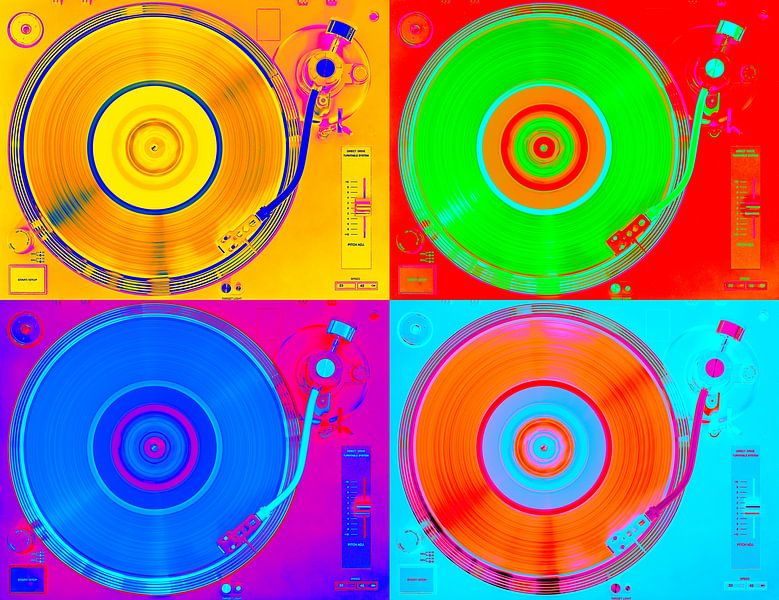 Plattenspieler Vinyl - Pop Art von Frank Kremer