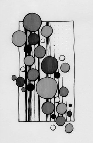 RETRO DOTS SHADES OF GREY